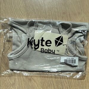 Kyte BABY Beige spaghetti strap onesie